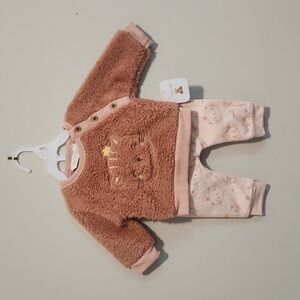 Rene Rofe Pink Cat Outfit Set